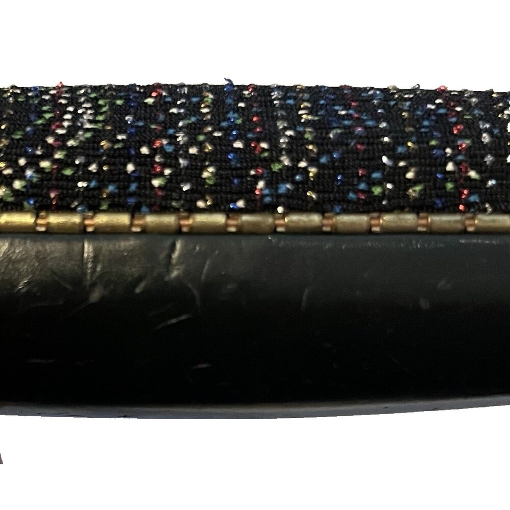 Vintage Giorgion Fendon Italy Hard Shell Clamshell Eyeglass Case Black Metallic - Picture 3 of 15